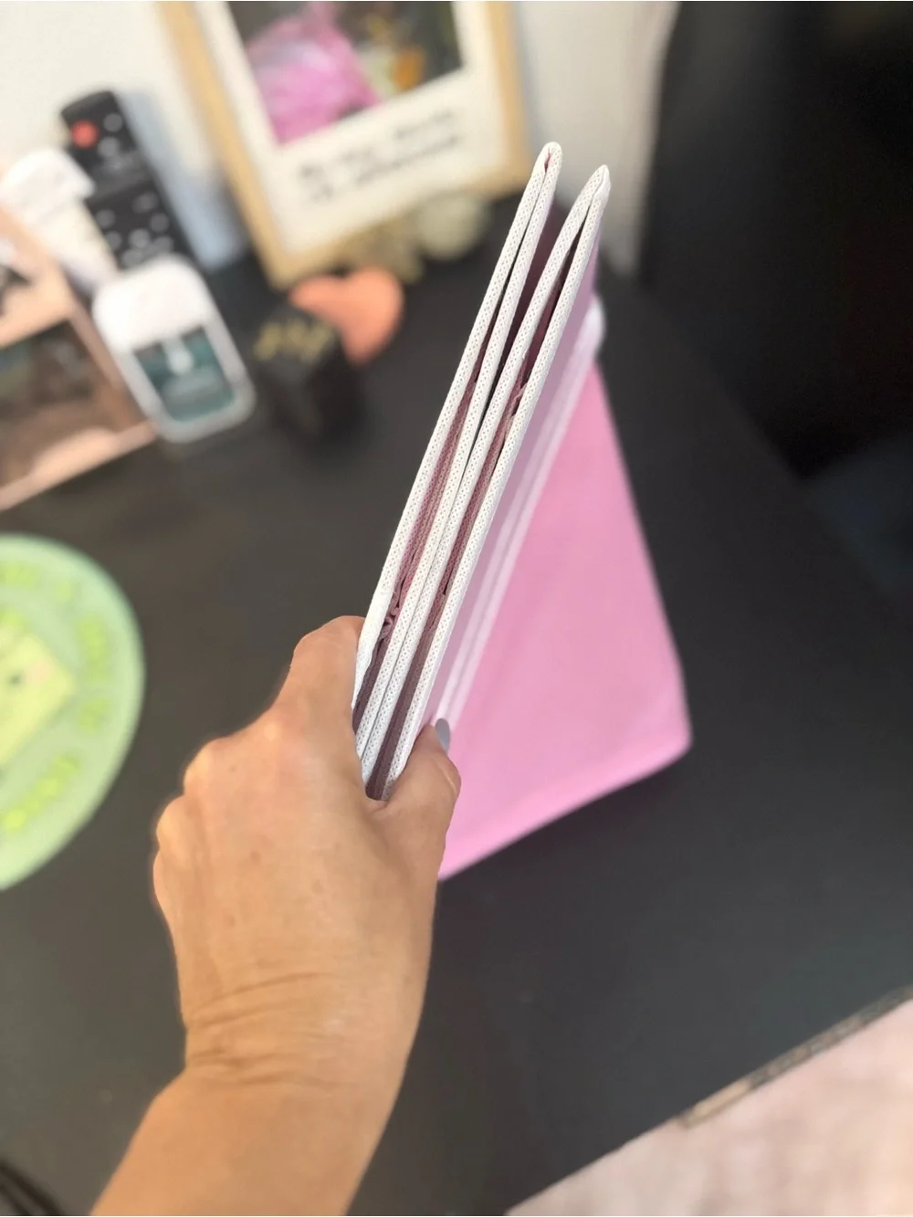 Pink Fabric 16-Compartment Storage Organizer